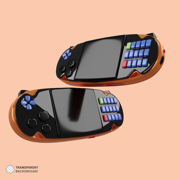 Free PSD mobile gaming console icon isolated 3d render illustration