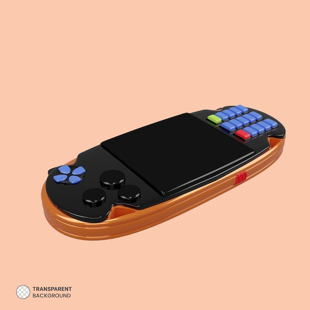 Console di gioco mobile icona isolato rendering 3d illustrazione
