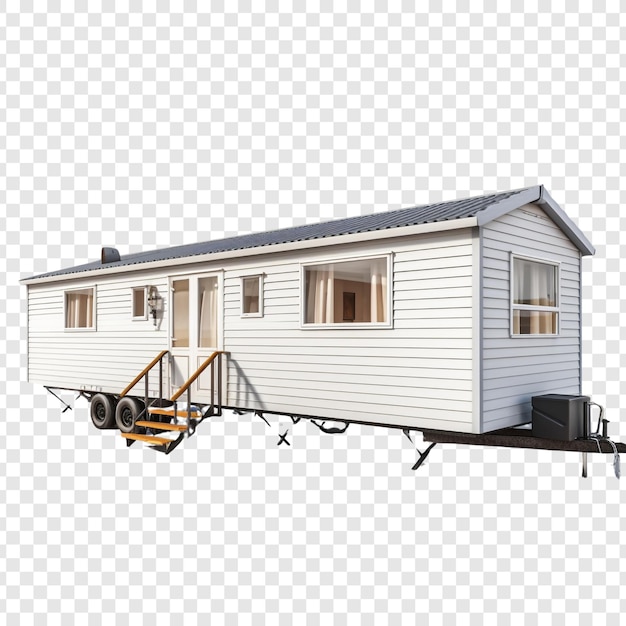 Free PSD mobile home house isolated on transparent background