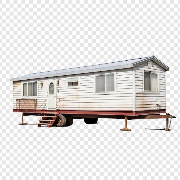 Mobile home house isolated on transparent background