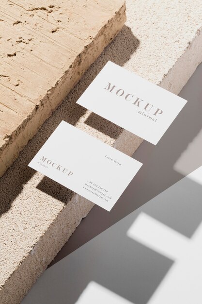 Mock-up business card composition