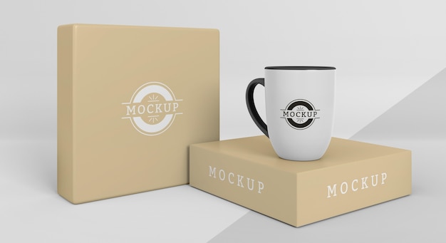 Mock-up mug box assortment Premium Psd