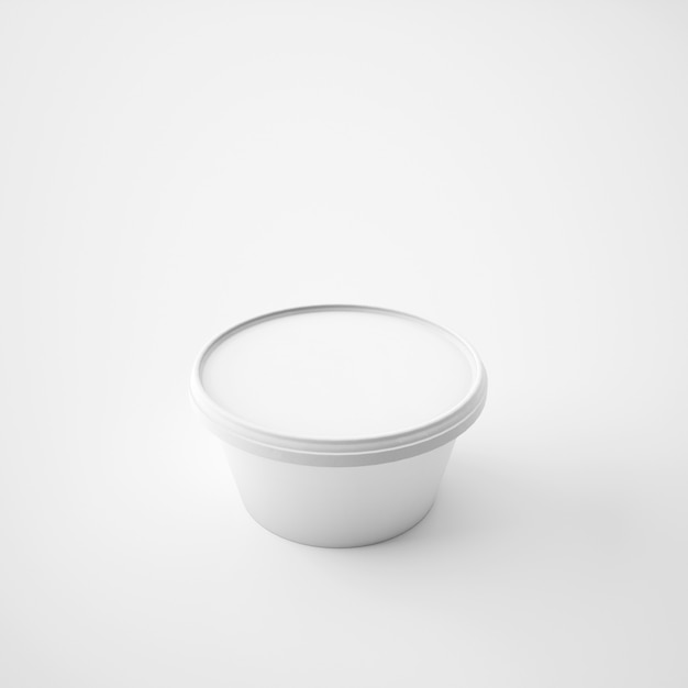 Free PSD mock up template plastic tub bucket container