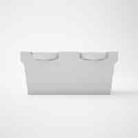 無料PSD テンプレートプラスチック浴槽バケットコンテナーのモックアップ