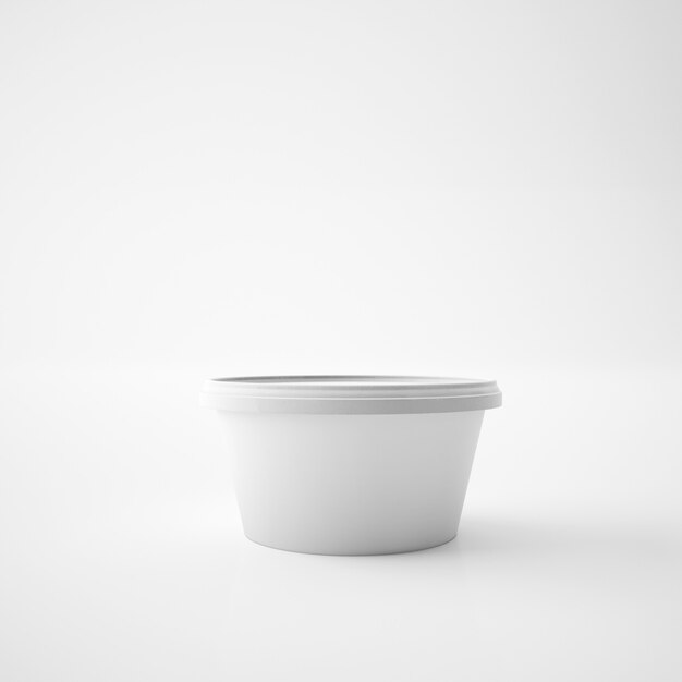 Mock up template plastic tub bucket container