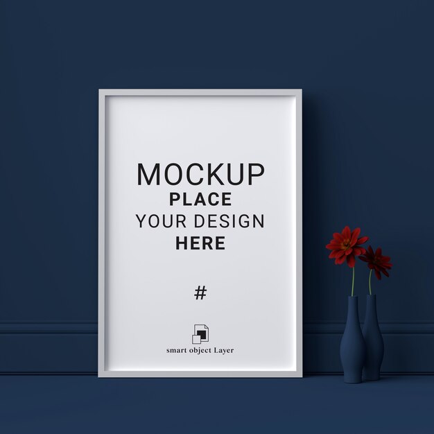 Download Free Psd Frame By A Yellow Wall PSD Mockup Templates