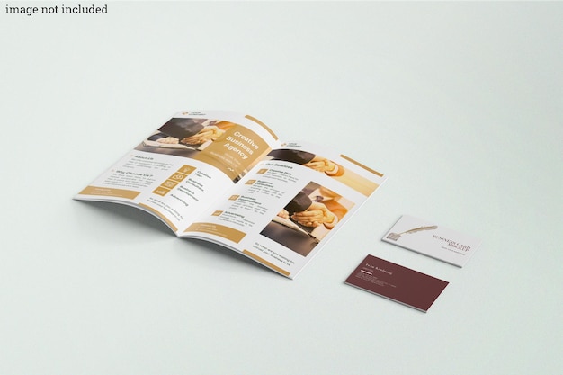 Mockup brochure business cards