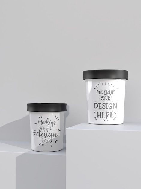 Download Free Psd Yogurt Packaging Mockup