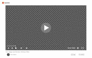Free PSD mockup of a video player on a website