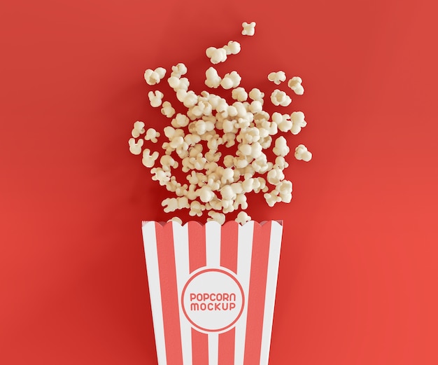 Mockup with popcorn bucket