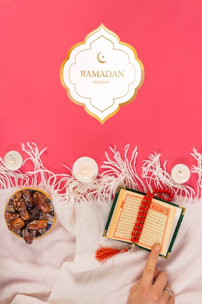 Mockup with ramadan concept