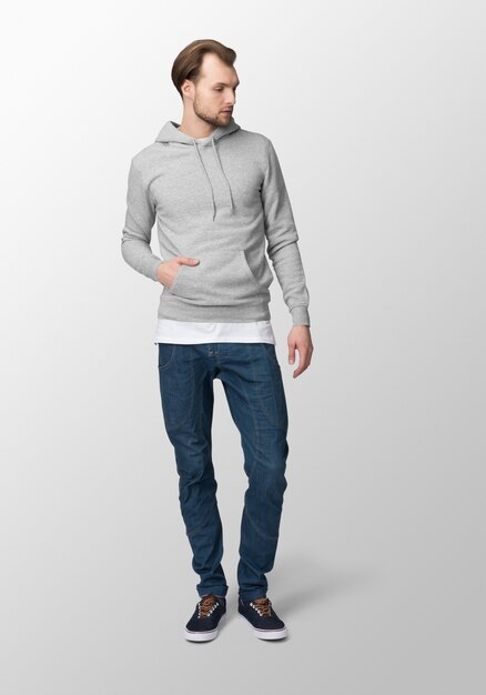 Download White hoodie mockup template isolated, front view | Free ...