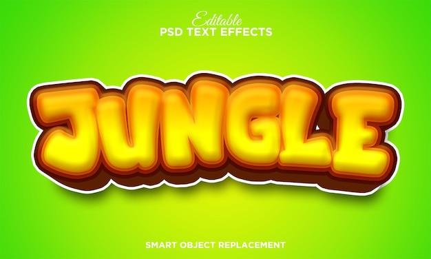 Free PSD modern 3d cartoon text effect