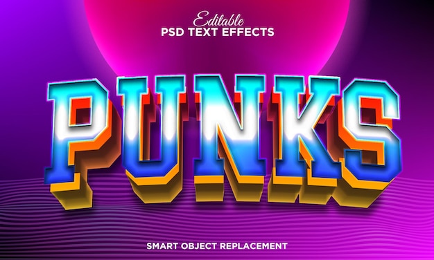 modern 3d retro text effect