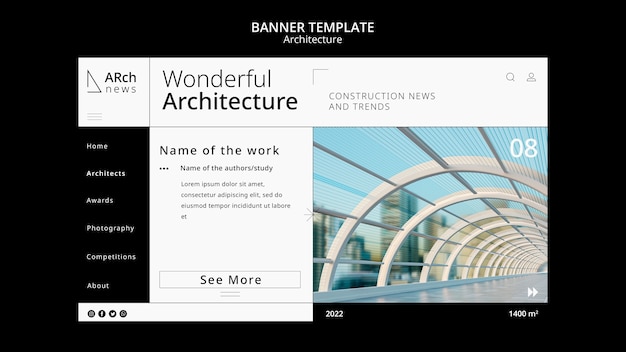 Free PSD modern architecture design template
