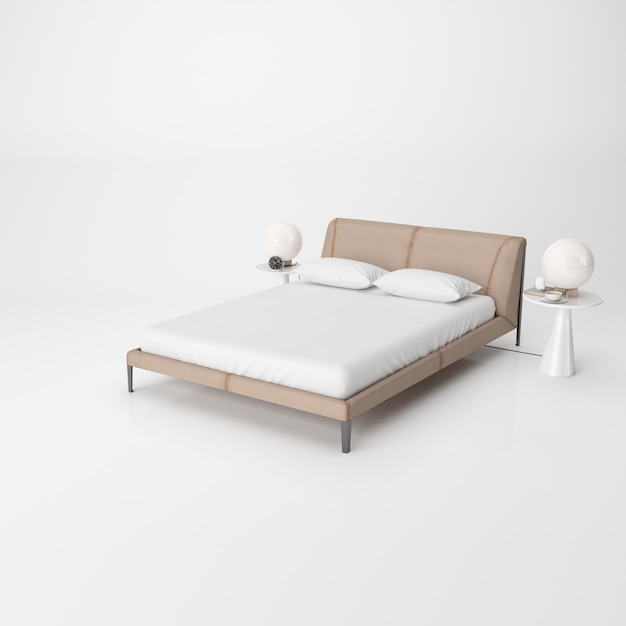 무료 PSD 현대 침실 인테리어 절연