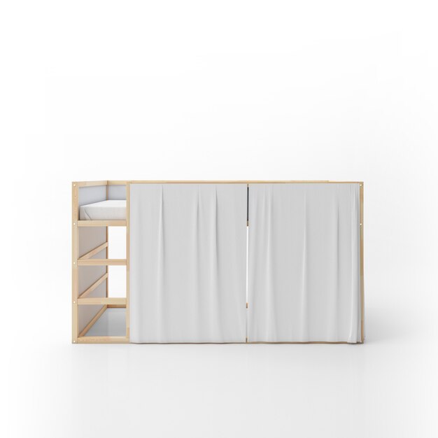 modern bunk bed design isolated