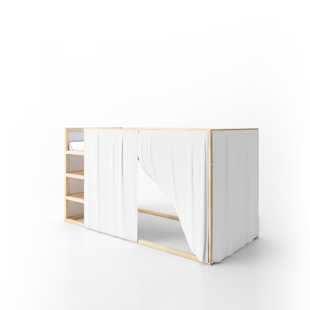 Modern bunk bed design isolated