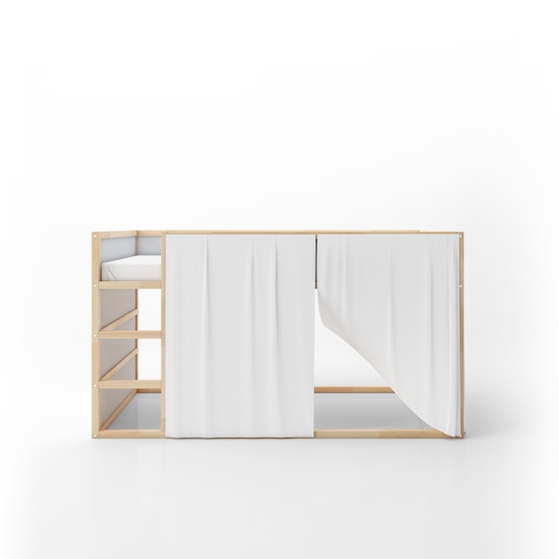 Free PSD modern bunk bed design isolated