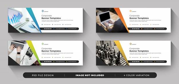 Modern business banner set collection