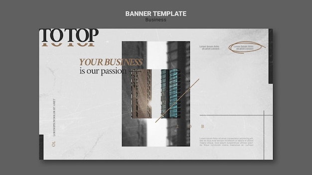 Free PSD modern business banner template