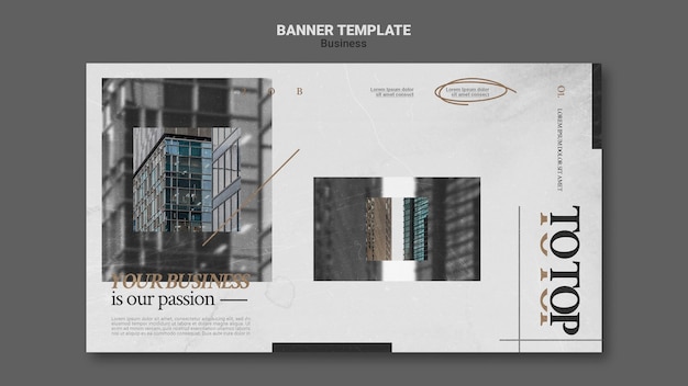 Free PSD modern business banner template