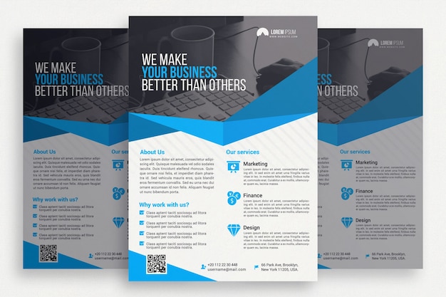 Modern business brochure templates free PSD download