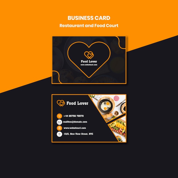 Modern business card for breakfast restaurant