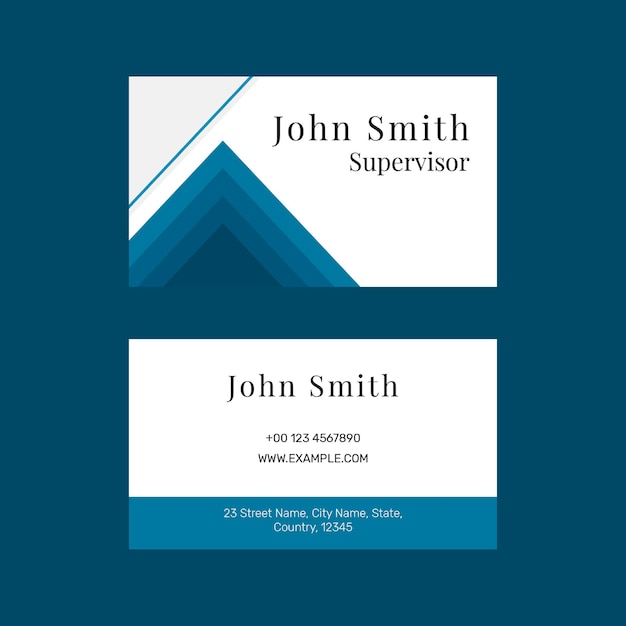 Modern Business Card Template PSD in Navy Blue – Free PSD Download