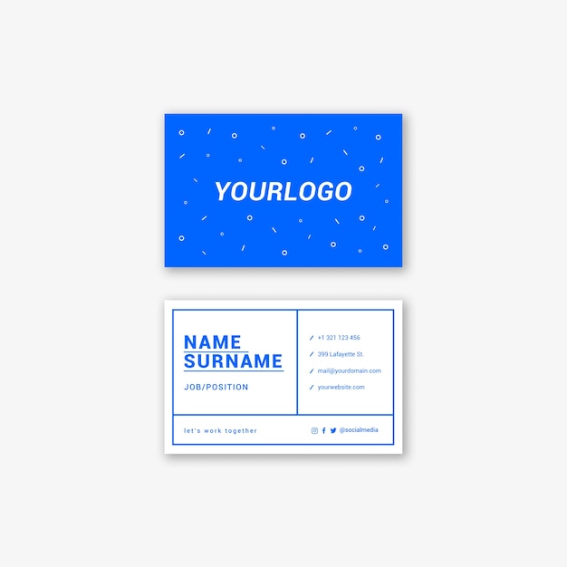 Free PSD modern business card template