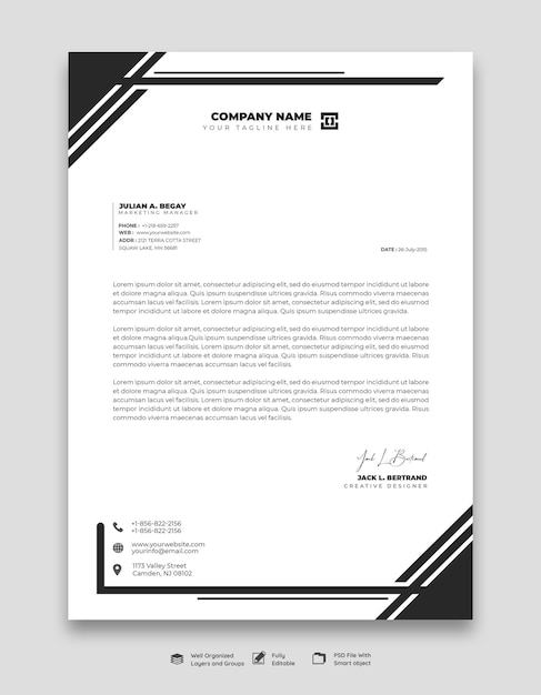 modern business and corporate letterhead template