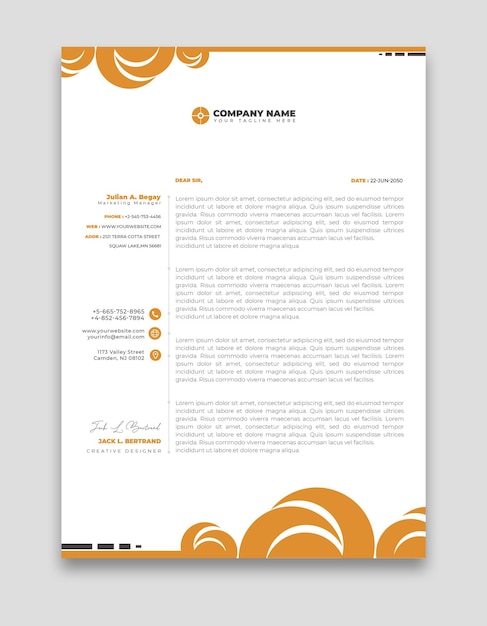 Free PSD modern business and corporate letterhead template