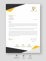 Free PSD modern business and corporate letterhead template