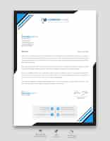 Free PSD modern business and corporate letterhead template