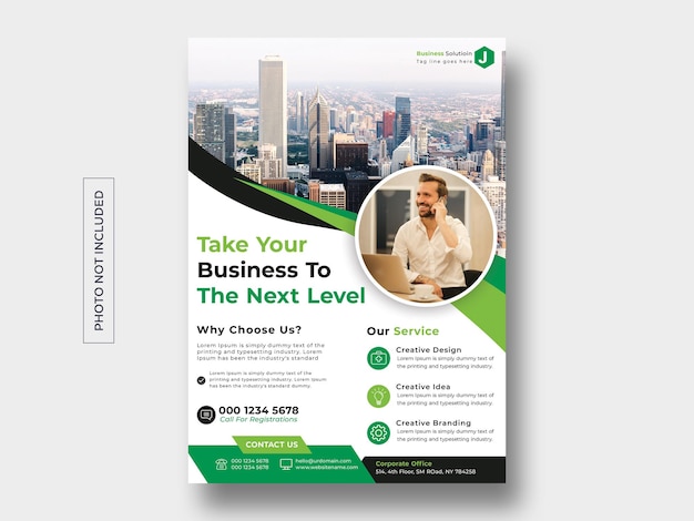 Modern business flyer template design