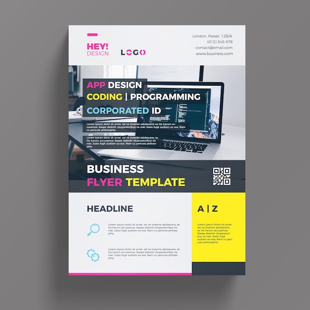 Free PSD modern business flyer template