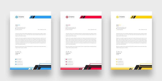 Modern business letterhead template