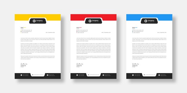 Modern business letterhead template