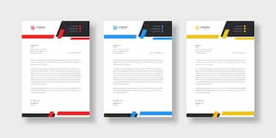 Free PSD modern business letterhead template