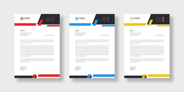 Modern business letterhead template