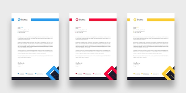 Modern business letterhead template