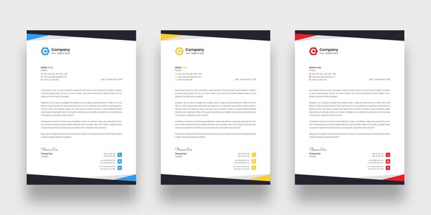 Modern business letterhead template