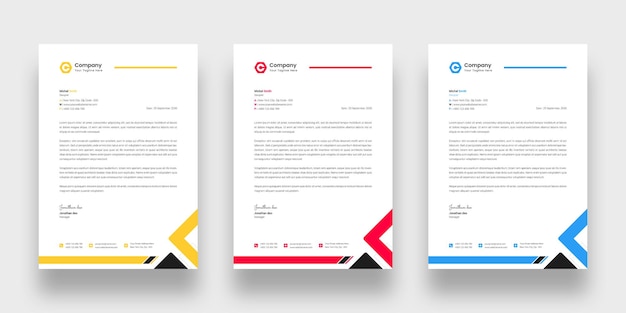 Modern business letterhead template