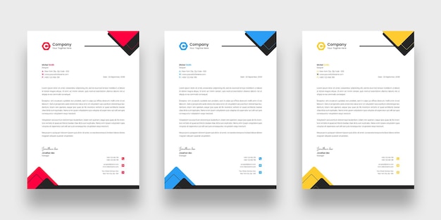 Modern business letterhead template