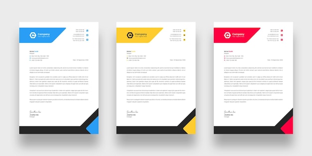 Modern business letterhead template