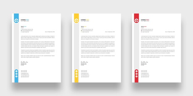 Modern business letterhead template