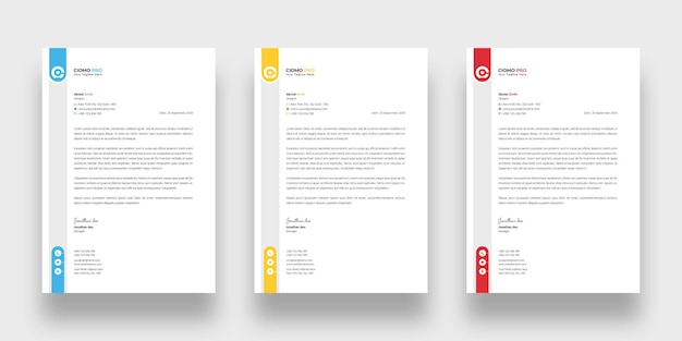 Modern business letterhead template