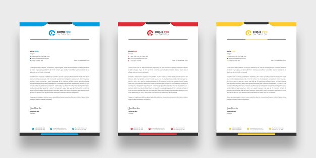 Modern business letterhead template