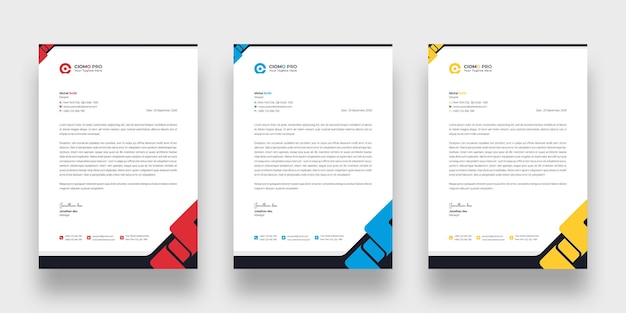 Modern business letterhead template