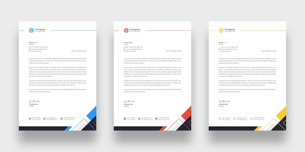 Free PSD modern business letterhead template